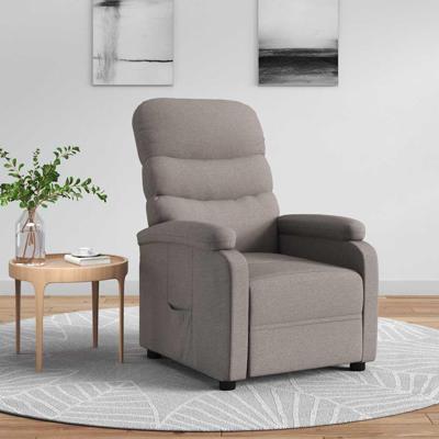 Fauteuil verstelbaar stof taupe