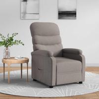 Fauteuil verstelbaar stof taupe - thumbnail