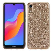 Glitter poeder schokbestendig TPU Case voor Huawei Honor Play 8A (goud) - thumbnail