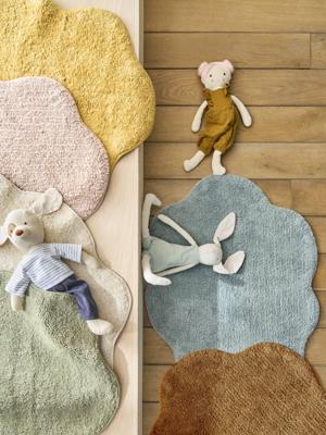Badstof mat voor babykamer ecru