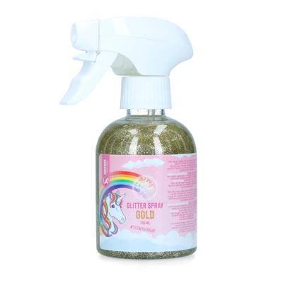 Lucky Horse Unicorn Gouden glitter Spray