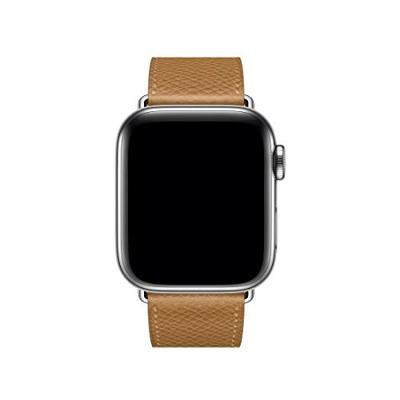 Lederen bandje - Licht Bruin - Geschikt voor Apple Watch 38mm / 40mm / 41mm / 42mm