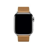 Lederen bandje - Licht Bruin - Geschikt voor Apple Watch 44mm / 45mm / 46mm / 49mm - thumbnail