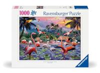 Ravensburger legpuzzel roze flamingo's, 1000st. - thumbnail