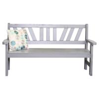 Bretagne 3-zits houten tuinbank grijs - thumbnail