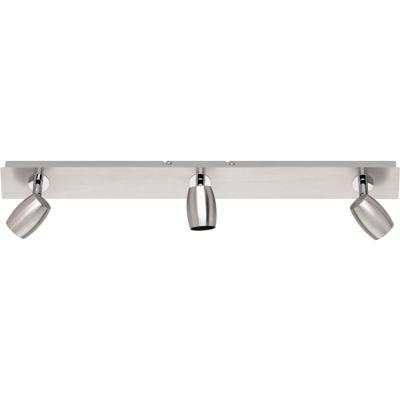 LED Plafondspot 3-lichts Rechthoek Mat Nikkel Aluminium GU10