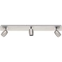 LED Plafondspot 3-lichts Rechthoek Mat Nikkel Aluminium GU10 - thumbnail