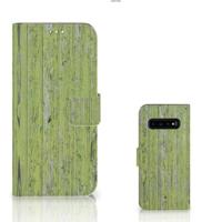 Samsung Galaxy S10 Plus | Book Style Case | Green Wood - thumbnail