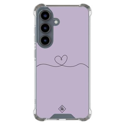 Samsung Galaxy S25 shockproof hoesje - Hart lila