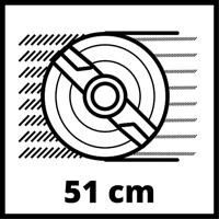 Einhell GC-PM 51/3 S HW Grasmaaier Benzine In hoogte verstelbare greep met klapfunctie 2700 W Snijbreedte max. 51 cm Geschikt voor Tot 1800 m2 - thumbnail