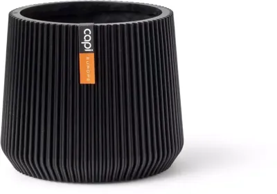 Capi nature groove sandbag bloempot 20x17 cm zwart