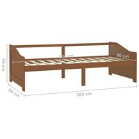 Bedbank 3-zits massief grenenhout honingbruin 90x200 cm - thumbnail