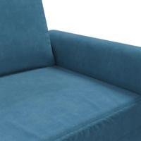 Tweezitsbank 120 cm fluweel blauw - thumbnail