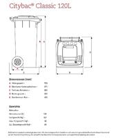 SULO 9000466116 Prullenbak 120 l Kunststof (l x b x h) 480 x 555 x 945 mm Groen 1 stuk(s) - thumbnail