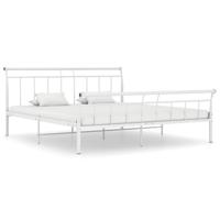 Bedframe metaal wit 160x200 cm - thumbnail