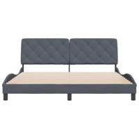 Bedframe zonder matras 180x200 cm fluweel donkergrijs - thumbnail