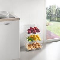 Metaltex bernina draadmand stapelbaar 34x27x20 cm wit - thumbnail