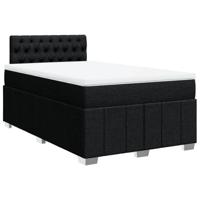 Boxspring met matras stof zwart 120x190 cm - thumbnail