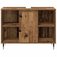 Badkamermeubelset 3 pcs Oud Hout 30 x 30 x 180 cm Bewerkt hout - thumbnail