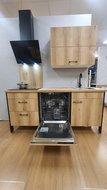 Showmodel zwarte hoek keuken 180cm + 240cm met inbouw apparatuur per direct leverbaar NEW-5550 - thumbnail