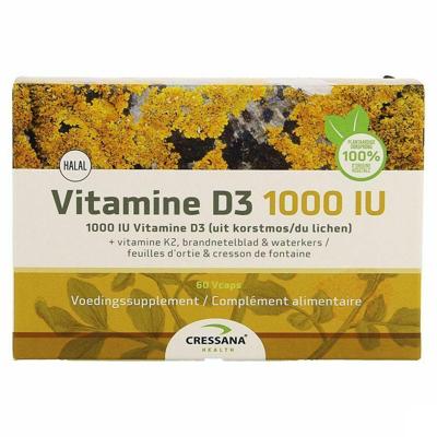 Cressana Vitamine D3 1000 IU + K2 60 Capsules