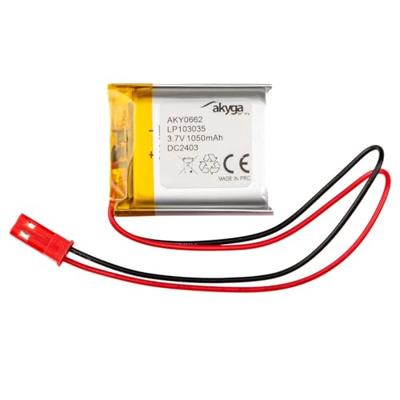 Akyga LP103035 Accupack Batterijgrootte: Speciaal LiPo 3.7 V 1050 mAh Akyga LP103035 Accupack Batterijgrootte: Speciaal LiPo 3.7 V 1050 mAh