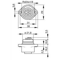 Netspanningsconnectoren voor de CA-serie Nominale stroom (details): 10 A/AC/DC Aantal polen: 6 + PE 932 325-100-1 Hirschmann 1 stuk(s) - thumbnail