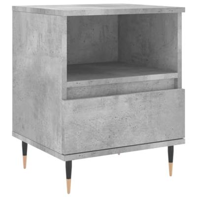 Nachtkastjes 2 st 40x35x50 cm bewerkt hout betongrijs