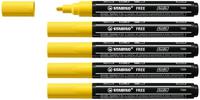 Acrylmarker STABILO Free Acrylic T300 geel | 5 stuks - thumbnail