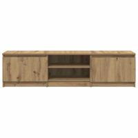 Tv-meubel 140x40x36 cm bewerkt hout artisanaal eikenkleurig - thumbnail