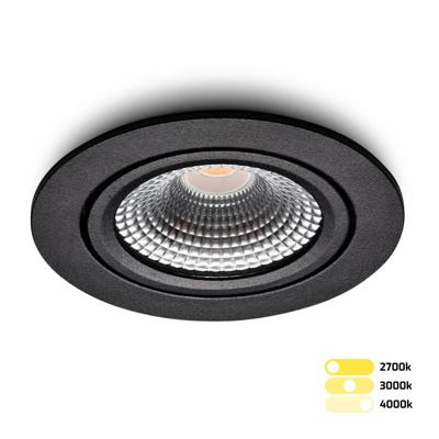 LED-inbouwspot Vivaro zwart tri-color