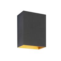 Highlight Design opbouwspotEros zwart met goud - W3635.38 - thumbnail