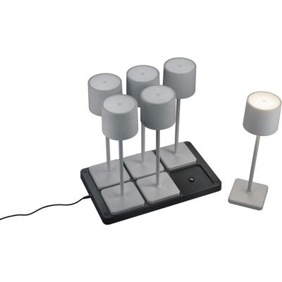 LED Tafellamp Grijs - 1.5W - 6 Lichtpunten - Aanpasbare Kleur - Oplaadbaar