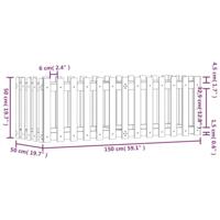 Plantenbak verhoogd hekontwerp 150x50x50 cm massief douglashout - thumbnail