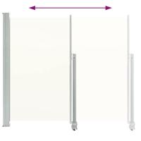 VidaXL Tuinscherm uittrekbaar 140x300 cm crèmekleurig - thumbnail