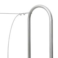 VidaXL Haardhoutrek met regenhoes 100x25x150 cm gegalvaniseerd staal - thumbnail