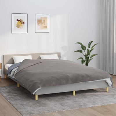 VidaXL Verzwaringsdeken met hoes 200x225 cm 9 kg stof grijs VidaXL Verzwaringsdeken met hoes 200x225 cm 9 kg stof grijs