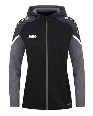 JAKO 6822D Jas Met Kap Performance Dames - Zwart/Antra Light - 38