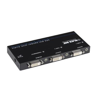 Black Box AVSP-DVI1X2 2 poorten DVI-splitter Met audiopoorten, Met equalizer-functie, Met status-LEDs 1080 pix Zwart Black Box AVSP-DVI1X2 2 poorten DVI-splitter Met audiopoorten, Met equalizer-functie, Met status-LEDs 1080 pix Zwart