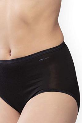 Lights dames tailleslip viscose - Hoog Katoenen dames ondergoed wit en zwart