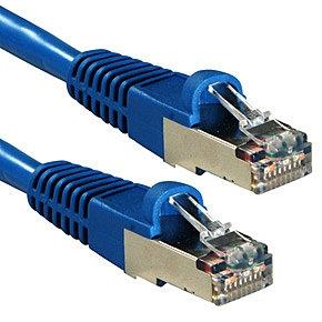 LINDY 47146 RJ45 Netwerkkabel, patchkabel CAT 6A S/FTP 0.50 m Blauw 1 stuk(s)