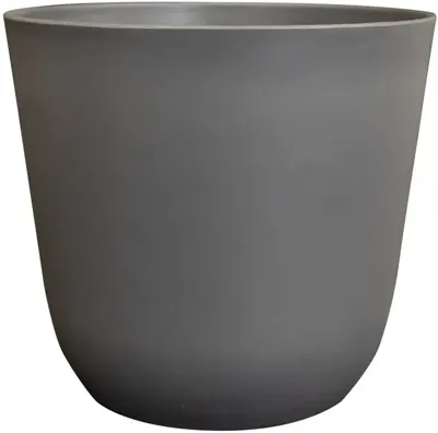 TS Collection bloempot palermo kunststof 17x15cm grijs