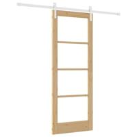 Schuifdeur met beslag ORKDAL Massief hout en glas - thumbnail