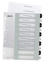 Leitz WOW printbare index, 10 tabs, zwart-wit - thumbnail
