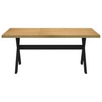 Wandtafel NOAIN X-vormige poten 180x90x75 cm massief hout - thumbnail