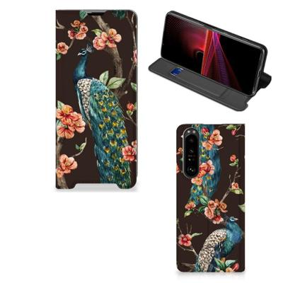 Sony Xperia 1 III | Hoesje maken | Pauw met Bloemen Sony Xperia 1 III | Hoesje maken | Pauw met Bloemen