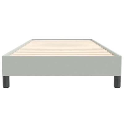 Boxspring zonder matras fluweel lichtgrijs 90x220 cm