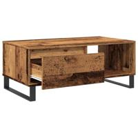 Salontafel 90x50x36,5 cm bewerkt hout oud houtkleurig - thumbnail