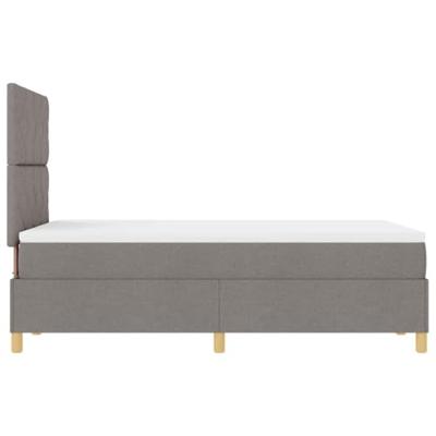 Boxspring bed met hoofdeinde Taupe 120 x 200 cm Stof
