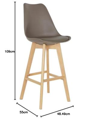 Kruk DKD Home Decor 48,5 x 55 x 109 cm Grijs Beukenhout Kruk DKD Home Decor 48,5 x 55 x 109 cm Grijs Beukenhout